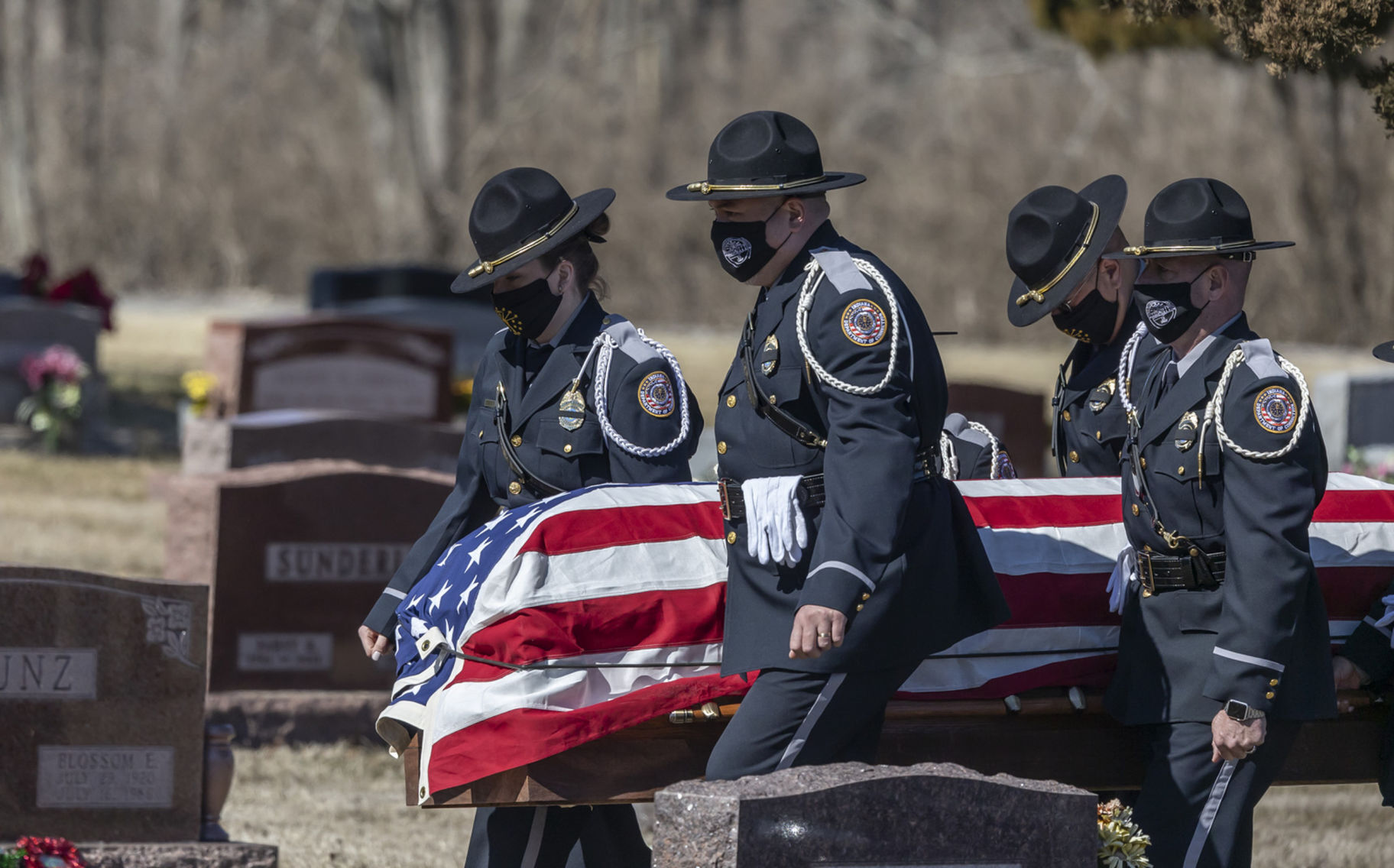Burial service of Lt. Eugene Lasco